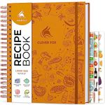 Clever Fox Recipe Book Spiral – Make Your Own Family Cookbook – Blank Recipe Notebook Organizer – Empty Cooking Journal to Write In Recipes – Large Size, 21 x 28cm, Hardcover (Amber Yellow)