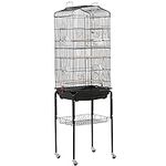 Yaheetech Metal Open Top Rolling Bird Cage for Small Parrots Cockatiels Sun Parakeets Finches Canary Budgies Lovebirds Medium Size Travel Bird Cage