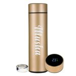 MUSHA Customized Temperature Water Bottle with Engraved Name - Stay Hydrated and Stylish - GOLD