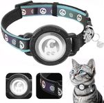 Airtag Cat Collar | Waterproof Cat Collar Airtag Holder - Breakaway Cat Airtag Collar with Bells, Cute Diamond Paw, Reflective, Lightweight GPS Cat Collar for Girl Boy Cat, Kitten (Green, S(24-33CM))