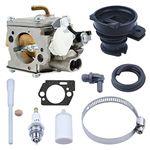 Mtanlo Carburetor Carb For Husqvarna 365 372XP X-Torq Chainsaw For Walbro RWJ-4 Gas Line US , Carburetor , Intake Manifold , Fuel Filter , Gas Line , Impulse Line , Spark Plug , Carb Gasket.