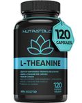 L-Theanine Capsules - For Stress Management & Relaxation - Promotes Focus, Alertness & Clarity - L Theanine Supplement for Stress Relief - 250 mg per capsule - 120 Capsules