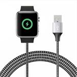 TOP-UP for Apple Watch Braided Charger - Magnetic Fast Charging Cable Portable Wireless Charge Compatible with iWatch Series Ultra 2/Ultra/9/8/7/6/SE2/SE/5/4/3/2/1-3.3FT