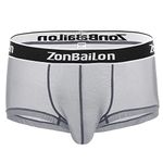 ZONBAILON Sexy Men's Underwear See-Through Mesh Breathable Cool Dark Gray M