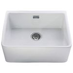 RAK Ceramics 1.0 White Belfast Kitchen Sink With Complete Overflow Waste Kit