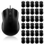 30 Pcs USB Wired Mouse Computer 3 Button Mice Bulk Corded USB Mouse for PC Desktop Laptop Computer Office School Home Classroom Supplies