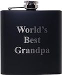 World's Best Grandpa 6oz Black Flas