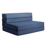 Milliard Tri-Fold Foam Folding Mattress and Sofa Bed for Guests - Twin XL 78" x 38" x 4.5"