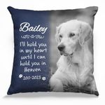 Glad Gua I'll Hold You in My Heart Pet Memorial Gifts, Personalized Dog Pillow (Insert Included), Dog Remembrance Gift, Dog Memorial Gifts for Loss of Dog Sympathy Gift, Pet Loss Gifts