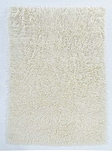 Linon 1400gram Natural Off White Wool Shag 2'4" X 8'6" Runner New Flokati Rug, 2' x 8'