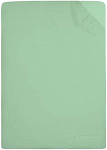 Percale Easy Care Polycotton Bunk Bed Fitted Sheet 2ft 6" (76cmx190cm) Perfect for Camp Kids Bunk Beds/RVs/Guest Beds/Caravan Campervan/Small Single Bed (Mint Green)