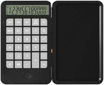 Maizoon Basic Office Calculator with 6 Inch/15.24cm LCD Writing Tablet Rechargeable Foldable Portable Wordpad Ideal for Business Learning Student Home Black