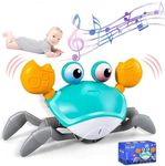 Bubble Buddy Crawling Crab Baby Toy - Infant Tummy Time Toys 3 4 5 6 7 8 9 10 11 12 Babies Boy 3-6 6-12 Learning Crawl 9-12 12-18 Walking Toddler 36 Months Old Music Development 1st Birthday Gifts