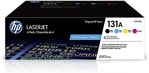 HP 131A Black, Cyan, Magenta, Yellow Toner Cartridges (4-pack) | Works with HP LaserJet Pro 200 color M251 Series, HP LaserJet Pro 200 color MFP M276 Series | CF210AQ1