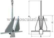 Osculati Danforth anchor 6 kg