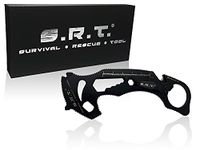 S.R.T. Survival Rescue Tool - 14 Function Premium Rescue Multitool for Everyday Carry Personal Protection Applications - Automobile Rescue Tool with Seat Belt Cutter and Window Breaker - TSA Compliant