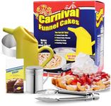 Funnel Cake Kit Deluxe Bundle- Includes Funnel Cake Mix, Ring, Dredge, and 1lb Confections Sugar - Funnel Cake Maker Machine - Carnival Food Makers- Funnel Cake Mix