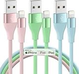 iPhone Charger Apple MFi Certified 3Pack 10 FT Lightning Cable Fast Charging iPhone Charger Cord Compatible with iPhone 14 13 12 11 Pro Max XR XS X 8 7 6 Plus SE iPad and More - Multi Color