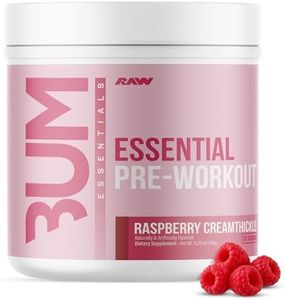 RAW Essential Pre-Workout Powder (Rasberry Creamthickle) - Chris Bumstead Sports Supplement for Men & Women - Preworkout Energy Powder with Caffeine, L-Citrulline, L-Tyrosine, & Beta Alanine Blend