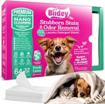 Blidey Laundry Detergent Sheets for Pet Owner | Great Wash with Pet Hair Dryer Sheet | Dog Cat Stains, Urine, Odors Remover, Enzyme Cleaner, Whitening, Hypoallergenic for Sensitive Skin, 64 Load