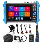 WANLUTECH Upgraded 8K IP Camera Tester, CCTV Tester 7 inch Touchscreen 8MP TVI CVI AHD SDI CVBS Camera Tester RJ45 Cable Tester PoE Network Tools RS485 WiFi HDMI I/O VGA in (IPC-9800CADHS Pro)