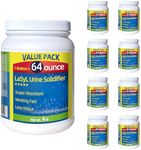 LaSyL Super Absorbent Powder - 200 Use 9 Pack, Solidify Body Fluids in 1 Min - Easy to Port Waste Liquid - for Camping Portable Toilet, Bedside Commodes, Pet Toilet etc-36LB