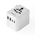 TESSAN Universal Travel Adapter Worldwide with 2 USB C and 2 USB A Ports, Universal Plug Adaptor UK to World, International Adapter for EU, USA, UK, Australia, Thailand etc. not a Voltage Converter