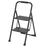 HBTower Step Ladder, 2 Step Stool for Adults, 2 Step Ladder Folding Step Stool with Cushioned Handle, 430 lbs/195 kg Capacity, 2 Step Ladder with Wide Anti-Slip Pedal Ergonomic Design