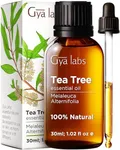 Gya Labs Australian Tea Tree Oil for Skin, Hair, Face & Toenails - 100% Natural Melaleuca Oil Tea Tree Essential Oil for Piercings, Scalp, Hair & Candle Making - 100% Pure Oils (1.02 fl oz)