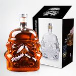 Whiskey Flask Carafe Decanter, Whiskey Glasses, Whiskey Carafe for Wine, Liquor, Scotch, Bourbon, Brandy - 750ML