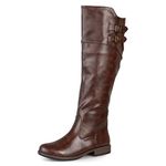 Journee Collection Womens Tori Knee-High Boots in Regular, Brown Wide Calf, Wide