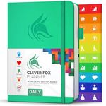 Clever Fox Planner Daily – Best Agenda & Daily Calendar to Boost Productivity & Hit Your Goals – Gratitude Journal Personal Daily Organizer – 14.5x21cm, Lasts 6 Months, Undated, Emerald