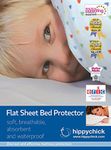 Hippychick Cotton Flat Waterproof Mattress Protector Single Bed Size 100 x 150 cm - Fully Waterproof Mattress Covers, Anti-Allergy, and Machine Washable For Premium Comfort And Ease