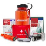 Emergency Zone Basic Survival Bottle Kit | Compact Emergency Supplies Kit for Camping Essentials, Office Space, Emergency Car Kit, Hiking & Earthquake Kit - Stay Prepared Anywhere