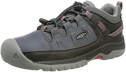 KEEN Targhee Low Waterproof Hiking Shoe, Blue Nights/Red Carpet, 9 UK Child