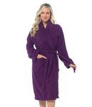 Ladies Undercover Towelling Robe LN566 Purple 20-22