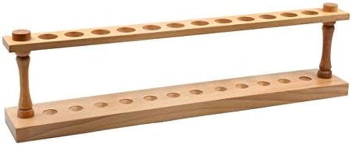 EISCO Wooden Test Tube Rack - Holds 12 Tubes up to 22mm Diameter - Test Tube Holder, Crochet Hook Stand, Spice Rack