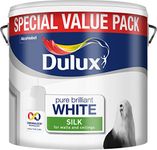 Dulux 500007 6 Litre Smooth and Creamy Emulsion Paint for Use on Walls/Ceilings - Pure Brilliant White