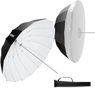 NEEWER 65"/165cm Paraguas Reflectante Parabólico Fotografía con Interior Blanco,Iluminación Suave con Difusor Cubierta,Bolsa,Plegar Rápido para Cámara Foto Estudio Video Luz Tomas Monoluz Flash, NS3U