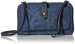 Sakroots Women's Artist Circle Smartphone Crossbody Eco-Twill Large Handbag, Indigo Spirit Desert, One Size