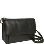 Derek Alexander EW Flap Organizer, Black/Red, One Size