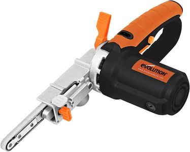 Evolution Electric Precision File Sander – Multipurpose Belt Sander with 3 Mixed Grit Belts, Dust Bag, 230V