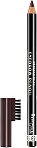 Rimmel London Matita Sopracciglia Professional Eyebrow Pencil, Formula a Lunga Durata, Pettinino Incorporato, 001 Dark Brown, 1,4 g