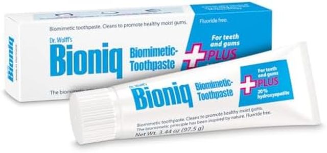 Bioniq Plus Toothpaste 75ml | Plus Gum Care | 20% HAP | Biomimetic Hydroxyapatite | FLUORIDE AND SLS FREE | Lactoferrin and Hyaluronic acid