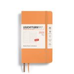 LEUCHTTURM1917 370763 Weekly Planner & Notebook Pocket (A6) 2025, Softcover, Apricot, English