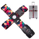 Travelkin Cross Luggage Straps TSA Approved,Elastic Suitcase Belt Adjustable Travel Accessories (Scales of Dragon)