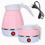 BANSAL Silicone Travel Electric Portable Kettle Foldable Collapsible Kettle 220V 50Hz Hot Water Boiler&Tea Heater Coffee maker For Travelling,Office&Home Use (600 Milliliter)