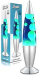 Jambo 16-Inch Beautiful Magma Lamp- Blue with Yellow/Green Wax, 16 Inch, Relaxing Night Light Nighlight Home Decor Living Room Office Bedroom Lamp for Adults, Teens, and Kids
