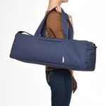 Dusky Leaf Big Yoga Bag - Yoga Mat Bag for Large Yoga Mats - Ultramarine Blue