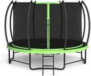 BCAN Trampoline 8FT 10FT 12FT 14FT 15FT 16FT Recreational Trampoline with Enclosure for Kids Adults, ASTM Approved, Outdoor Trampoline with Ladder for Kids